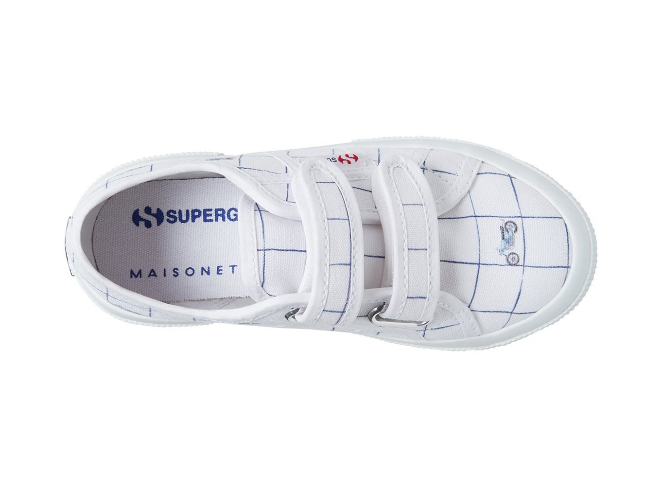 Tenis Infantil Branco/Azuis - Superga 2750 Cotjstrap Fantasy - KENWR-0321